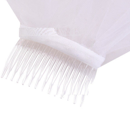 Bachelor Party Bridal Comb Double Layer Veil - Royalessencelux