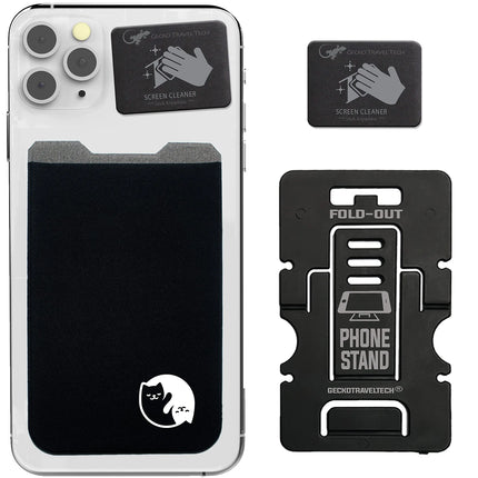 Gecko Travel Tech Mobile Phone cardholder - Yin Yang Cat - Phone Card Holder - CAT YIN YANG - Royalessencelux