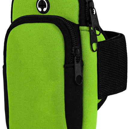 moex Mobile Phone Case for Samsung Galaxy Z Flip 4 Neoprene Sports Armband Mobile Phone Holder Arm for Running Sports Armband Running Armband with 2 Compartments Running Bag Jogging Green - Royalessencelux