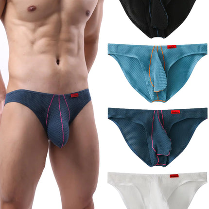 YuKaiChen Mens Briefs Low Rise Bikini Underwear Bulge Enhancing Muti01-4pack-01 XL - Royalessencelux