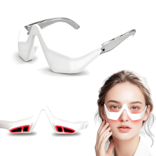 WNJ Under Eye Red Light Therapy Massager GlassesMicrocurrent Eye Face Led Red Light Beauty DeviceEye Bag RemoverSuitable For Men And Women Who Stay Up Late For A Long TimeRelieving Eye Fatigue - Royalessencelux
