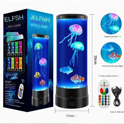 Color Changing LED Jellyfish Aquarium Night Light - Royalessencelux