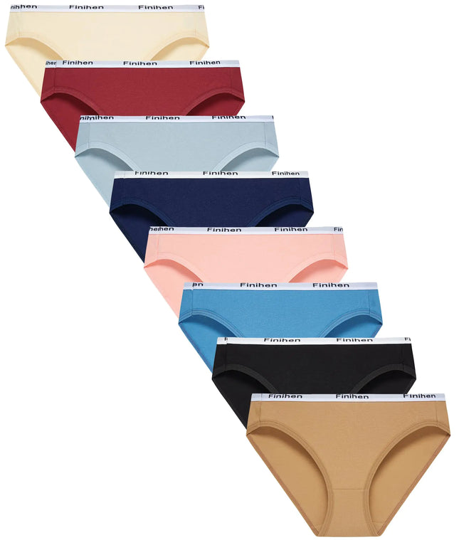 Finihen Teens Girls Bikini Underwear Cotton Big Girls Hipster Panties Multipacks Size 14 - Royalessencelux