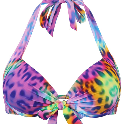 Ocean Blues Womens Black Push Up Bikini Top Halter Swimsuit Top Size Large - Royalessencelux