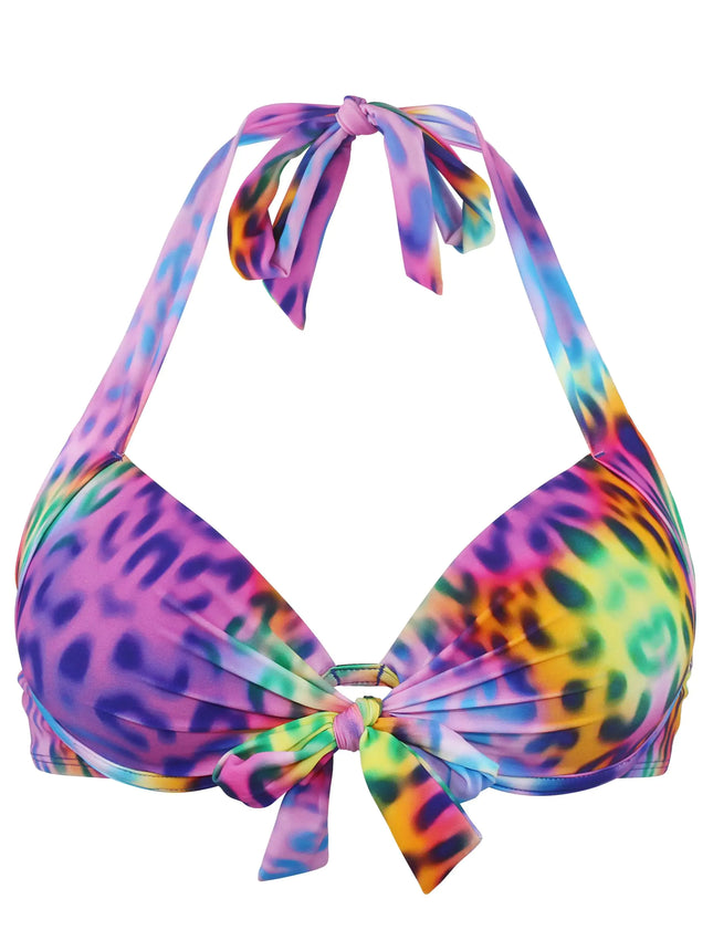 Ocean Blues Womens Black Push Up Bikini Top Halter Swimsuit Top Size Large - Royalessencelux