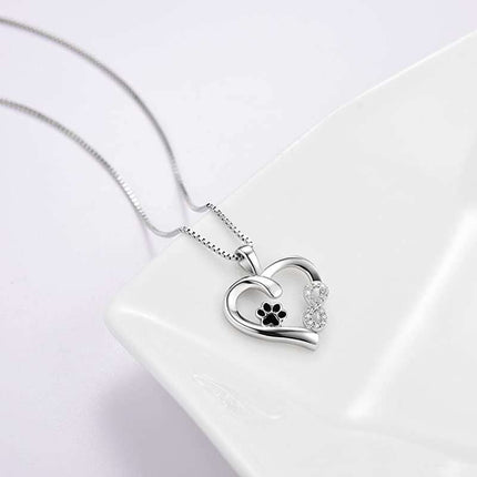 S925 Fashionable Pet Dog Paw Necklace - Royalessencelux