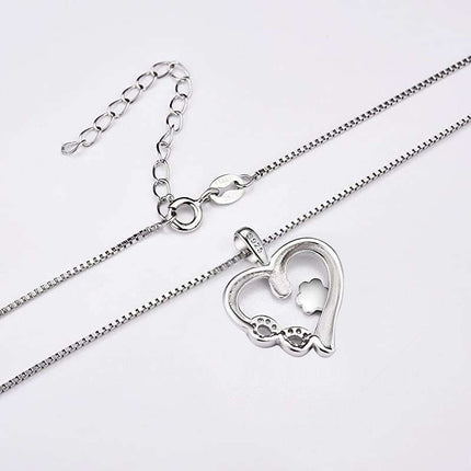 S925 Fashionable Pet Dog Paw Necklace - Royalessencelux