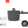 Dark gray 1.5l saucepan with matching lid and handle included spoon and spatula for sage green matte electric cooking pot