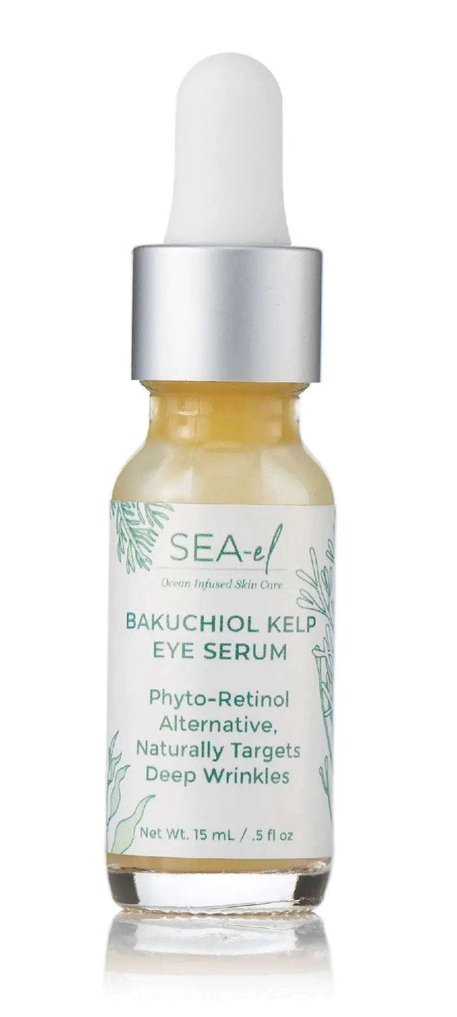 Sea - el Bakuchiol Kelp Eye Serum Plant - Based Skincare Naturally Boosts Under Eye Glow Targets Deep Wrinkles & Supports Smooth Skin - Retinol Alternative for Women or Men Vegan - .5 oz - Royalessencelux