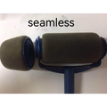 Blue-handled seamless sponge corner paint roller with olive-green foam for precise corner paint application