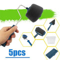 Seamless sponge corner paint brush roller with blue handle and black foam head for precise corner paint application