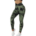 Seamless tie dye olive green and black high waisted yoga leggings women perfect for activewear and casual wear
