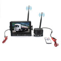 Black seven-inch wireless rear view camera system with analog signal 7-inch monitor and remote control