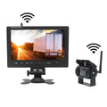 Black 9-inch wireless truck backup camera system with seven-inch wireless monitor and rear view camera analog signal
