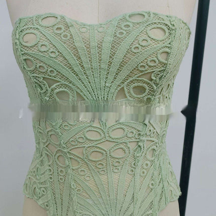 Sexy Hollow Out Corset Top Women Lace Double - layer Streetwear Party Club Corset Clothing - Royalessencelux