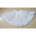 White multi-layered tulle petticoat with gathered waistband for women christmas dress sexy main fabric component velvet