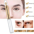 Gold-toned sleek modern design syringe-style dispenser with clear glass barrel for shellfish peptide anti-aging anti-wrinkle eye cream