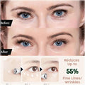 Silver metallic eye cream applicator with sleek modern design for shellfish peptide anti-aging anti-wrinkle treatment
