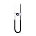 Silver and black home smart fingerprint door lock featuring a sturdy metal body and rubberized grip handle