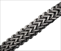 Silver-toned stainless steel double dragon bracelet with bold interwoven chain link design for men and women