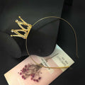 Gold-colored tiara headband with sparkling rhinestones as silver childrens hair comb crown rhinestone accessories