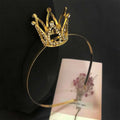 Gold-colored hair comb crown adorned with sparkling rhinestones from silver childrens hair crown rhinestone accessories collection