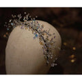 Delicate silver floral super fairy dream crystal hair hoop with sparkling clear crystals and pastel floral embellishments