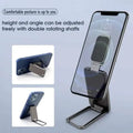Adjustable silver magnetic bracket mobile phone holder with metallic double rotating shafts for versatile viewing angles