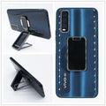 Black metal mobile phone holder with sleek minimalist design and adjustable angle for stable support silver magnetic bracket