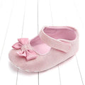 Pink mesh princess shoes bow for babies with matching satin bow on toe in a silver mesh princess shoes style
