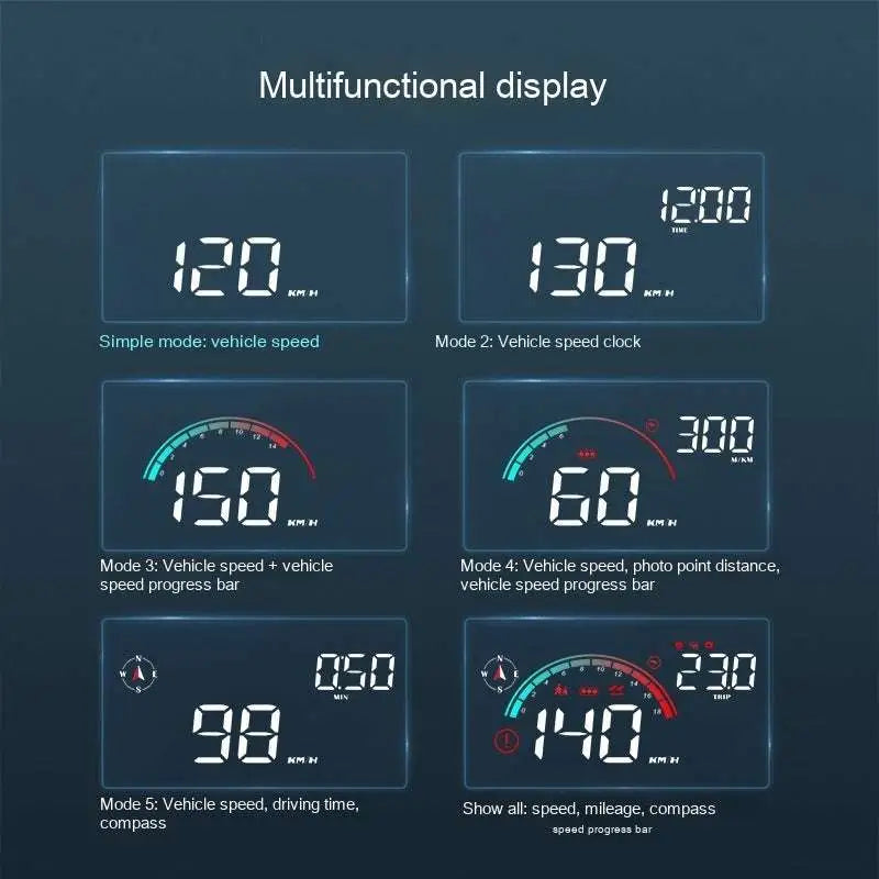 Silver metallic display car gps with a brushed finish rectangular speed hd projector featuring two small front buttons
