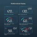 Silver metallic multifunctional display car gps with universal speed hd projector showing illuminated navigation modes