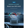 Black rectangular display car gps with sleek metallic design and subtle branding for gps universal speed hd projector use