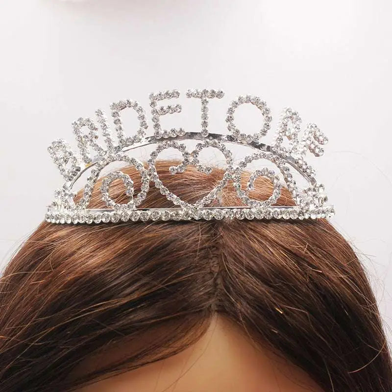 Silver queen rhinestone bridal headband with a sparkling silver tiara featuring an ornate curved design for luxury women’s fashion