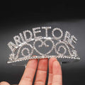 A sparkling silver rhinestone bridal headband with intricate heart-shaped designs for luxury women’s fashion