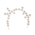 A delicate silver starry hair band with rhinestone starry hair design for an elegant hair accessory