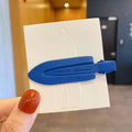 Blue plastic hair clip with sleek modern design and embossed branding for silver star y2g star hairpin use