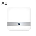 Silver video doorbell smart wireless device with a metallic band and musical note icon for wifi security use