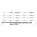 Size chart for simple elegant french style white satin wedding dress with measurements in centimeters s to xxl