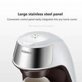 Konka fully automatic single serve portable coffee machine with sleek stainless steel and white plastic control panel