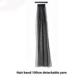 Black sheer mesh skeleton head sheep horn hair hoop with detachable 100cm yarn and roses accessory
