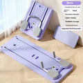 Purple foldable sky gray multifunctional household abdominal wheel with gray knee pads for plank and core exercises