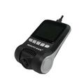 Black and silver sleek dash cam with night vision recording compact design and small screen for cam night vision use