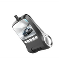 Black and silver sleek dash cam night vision with small screen, physical buttons, and side circular speaker for night vision recording