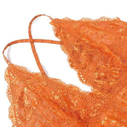 Sleeveless Halter Plus Size Lace Bodysuit Ladies - Royalessencelux