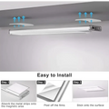 Silver slim motion sensor led cabinet lighting strip with magnetic base usb charging port and adhesive backing
