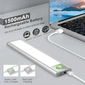 Slim motion sensor silver led cabinet lighting strip with 1500mah rechargeable battery and charging indicator lights