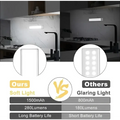 A sleek rectangular slim motion sensor led cabinet lighting in white with soft illumination for kitchen use