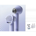 Lavender-colored smart 2-in-1 pet hair dryer with digital display and textured nozzle for efficient drying