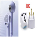 Lavender-colored smart 2-in-1 pet hair dryer with digital display and textured grip handle for easy use
